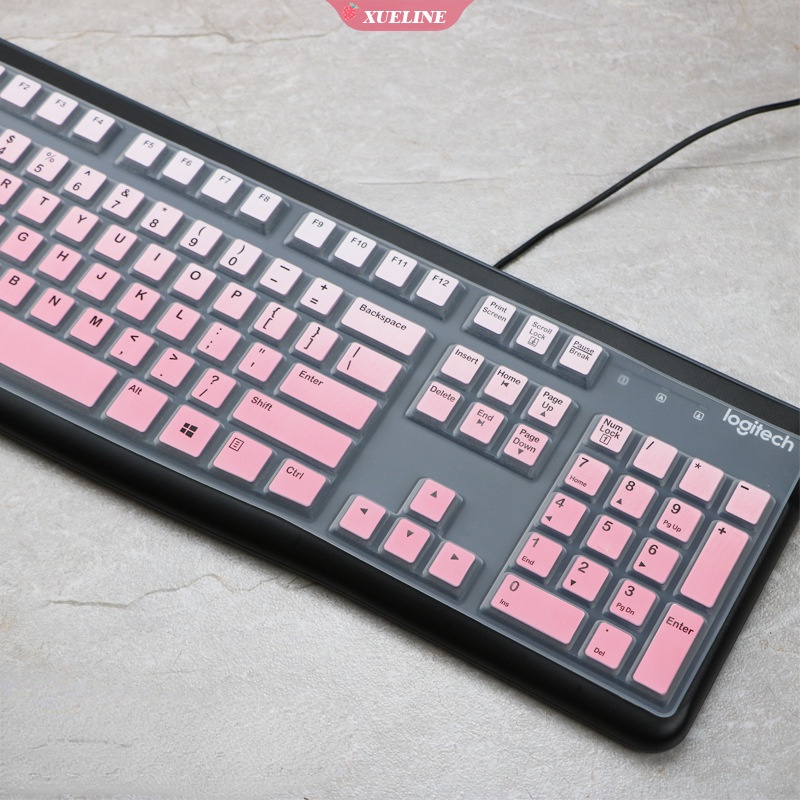 Logitech mk120 k120 Pelindung keyboard Bahan Silikon Tahan Air Ukuran 15 inch Untuk Laptop