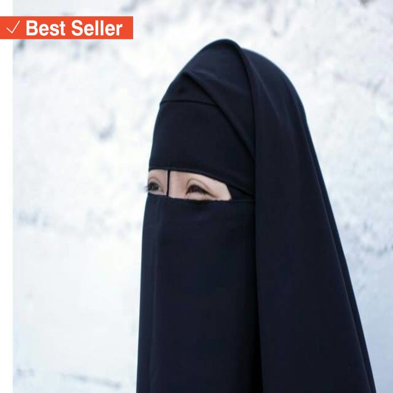 khimar Hijab pet anten wolfis terbaru murah / NIQAB NOSE STRING LONG