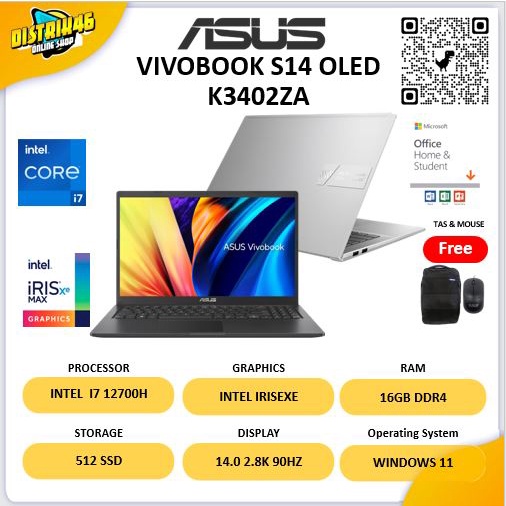 Jual Asus Vivobook S14 Oled K3402za I7 12700h 16gb 512ssd 140 28k 90hz Shopee Indonesia 8493