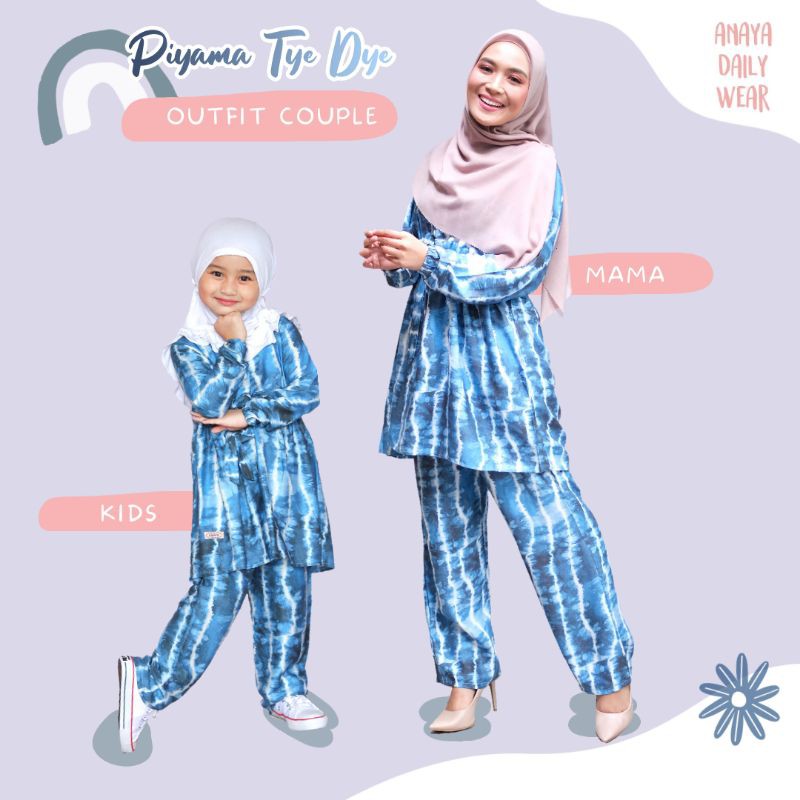 Piyama tye dye by anaya daily piyama anak piyama coupke piyama anak cantik piyama kekiniaan