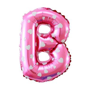 Balon Foil Harga Per Huruf Emas/Silver /Biru Motif /Pink Motif /Letter Baloon /Birthday Party/balon angka