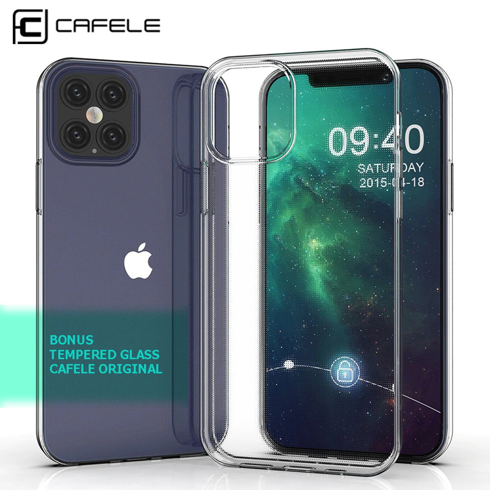 Case iPhone Mini 12 Pro 12 Pro Max Cafele Original Casing Transparan Murah