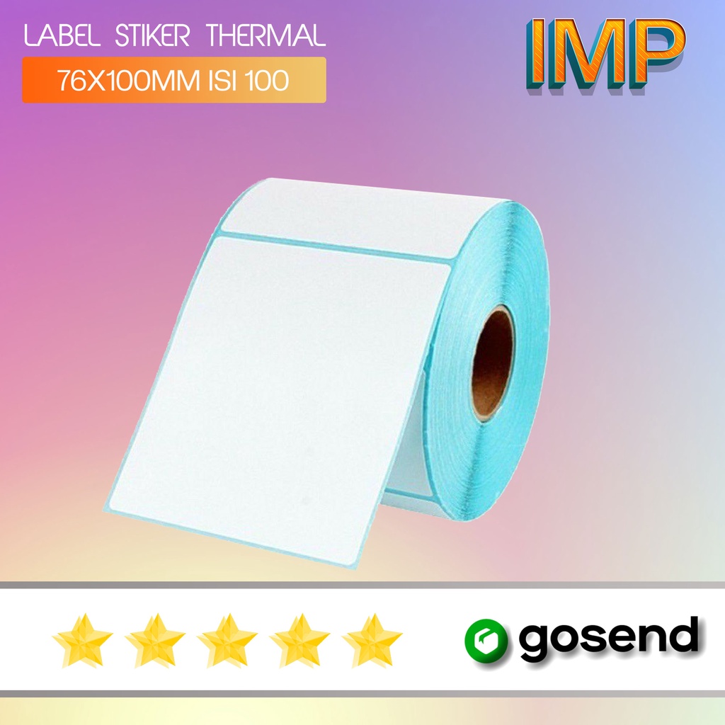 

Kertas Label Thermal Stiker 78x100mm Isi 100