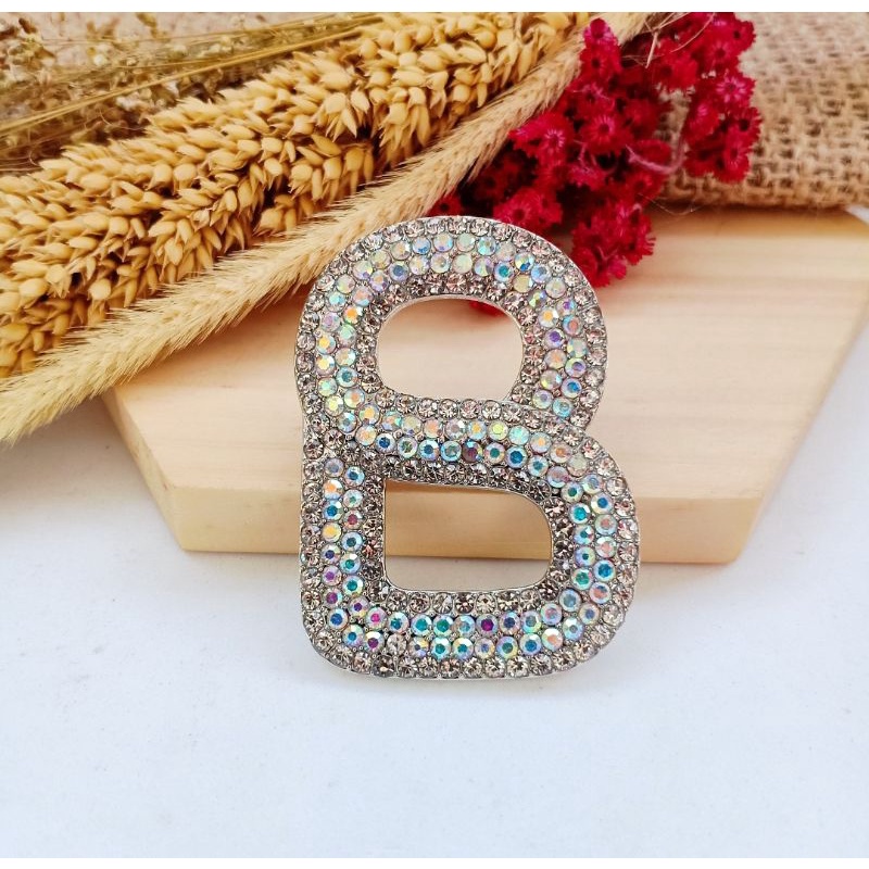 Brooch Buttonscarves/Bros Buttonscarves/Bros Buttonscarves KW/Bros Buttonscarves Mata/Bros Buttonscarves Mutiara-Silver-E