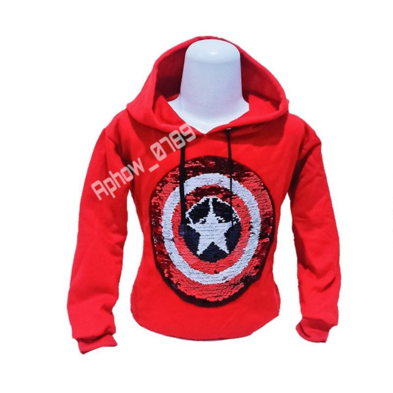 [ COD ] Jaket sweater Hoodie anak Laki-laki Usap super Hero Usia 2-9thn