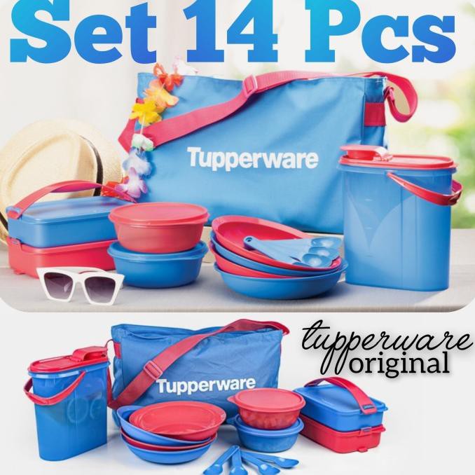 Tupperware Original Piknik Set Rantang Piring Pitcher Sendok Teko ---Termurah---