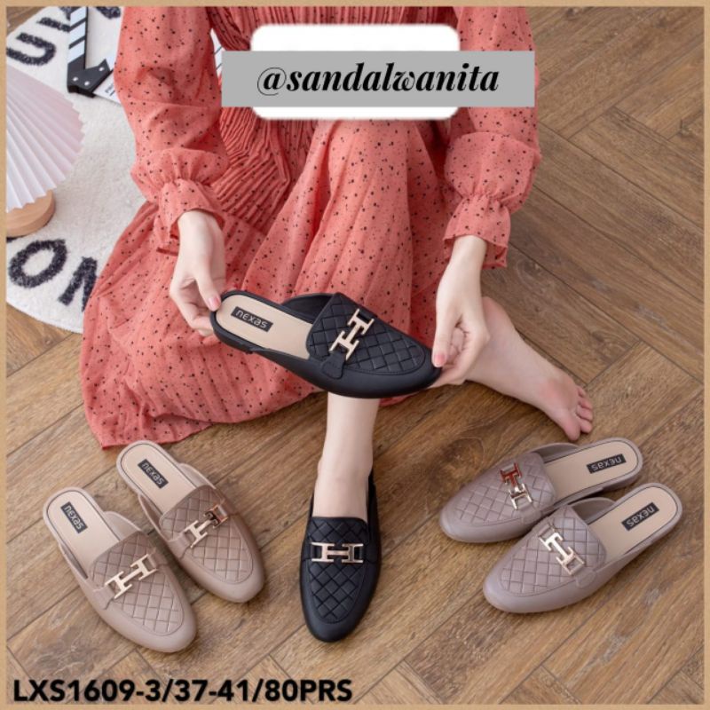 Sandal Jelly Wanita Selop Tertutup Mules Import 1609