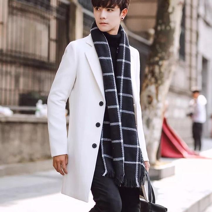 Harga TERMURAAH.. [BISA COD]Jas jubah pria keren Mantel panjang pria longcoat winter pria jaket panj