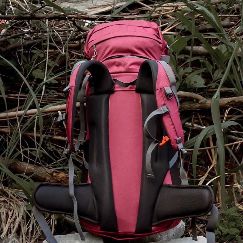 Tas Ransel Carrier Gunung Outdoor Hiking 50 Liter Pria Irco Gatotkaca Merah Marun