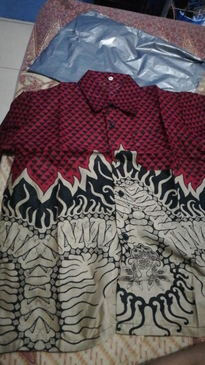 Batik Couple Keluarga - Couple Baju Batik Satu Keluarga Motif Gunung Merapi