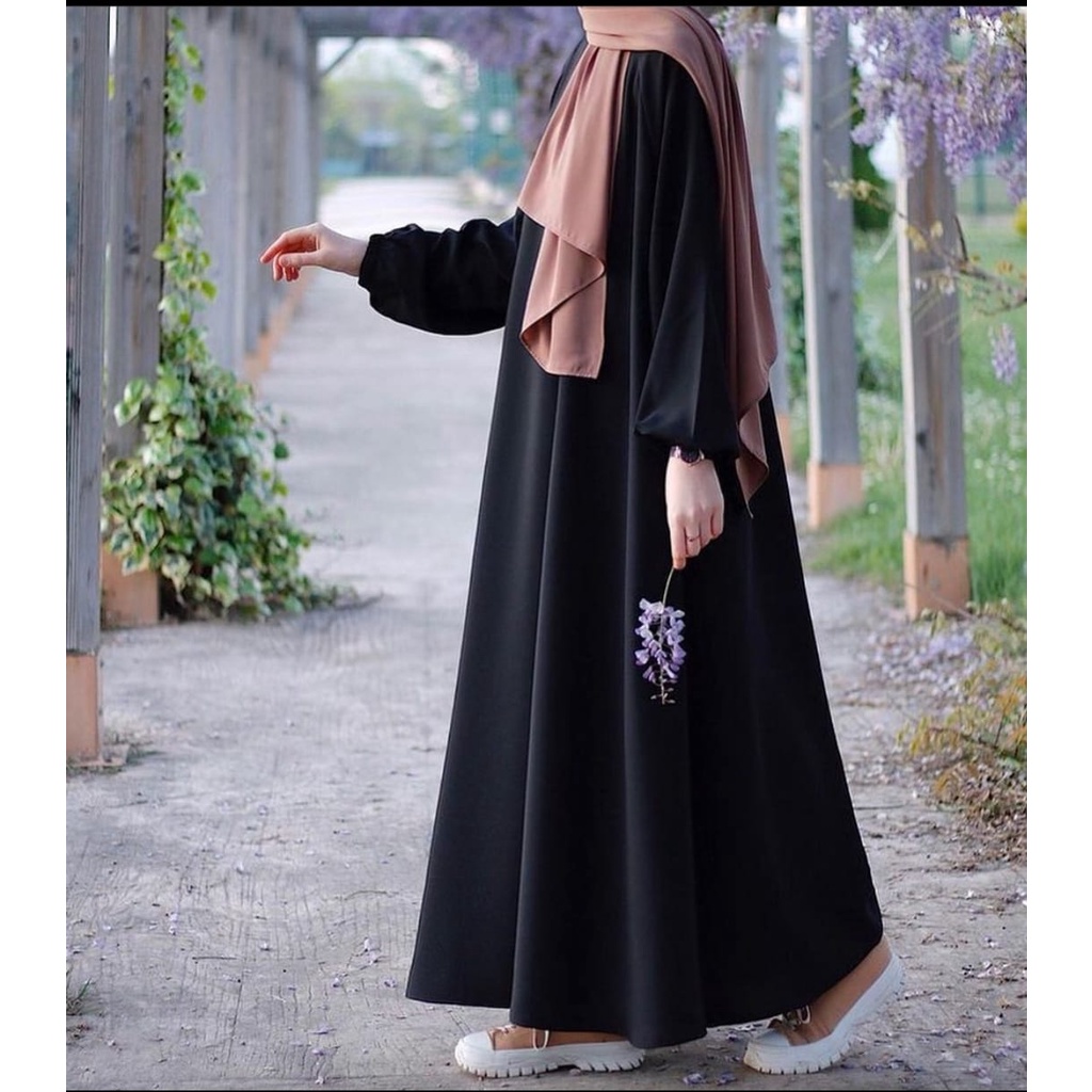 GF02 ~ GAMIS BASIC gamis polos premium | GAMIS BASIC size S M L XL BAHAN SHAKILA HQGAMIS POLOSINNER GAMISHOME DRESS