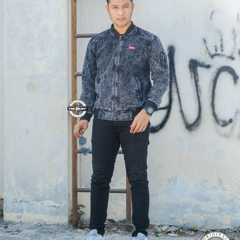 jaket jeans pria sanwosh the berry original trending / jaket jeans pria terbaru premiun