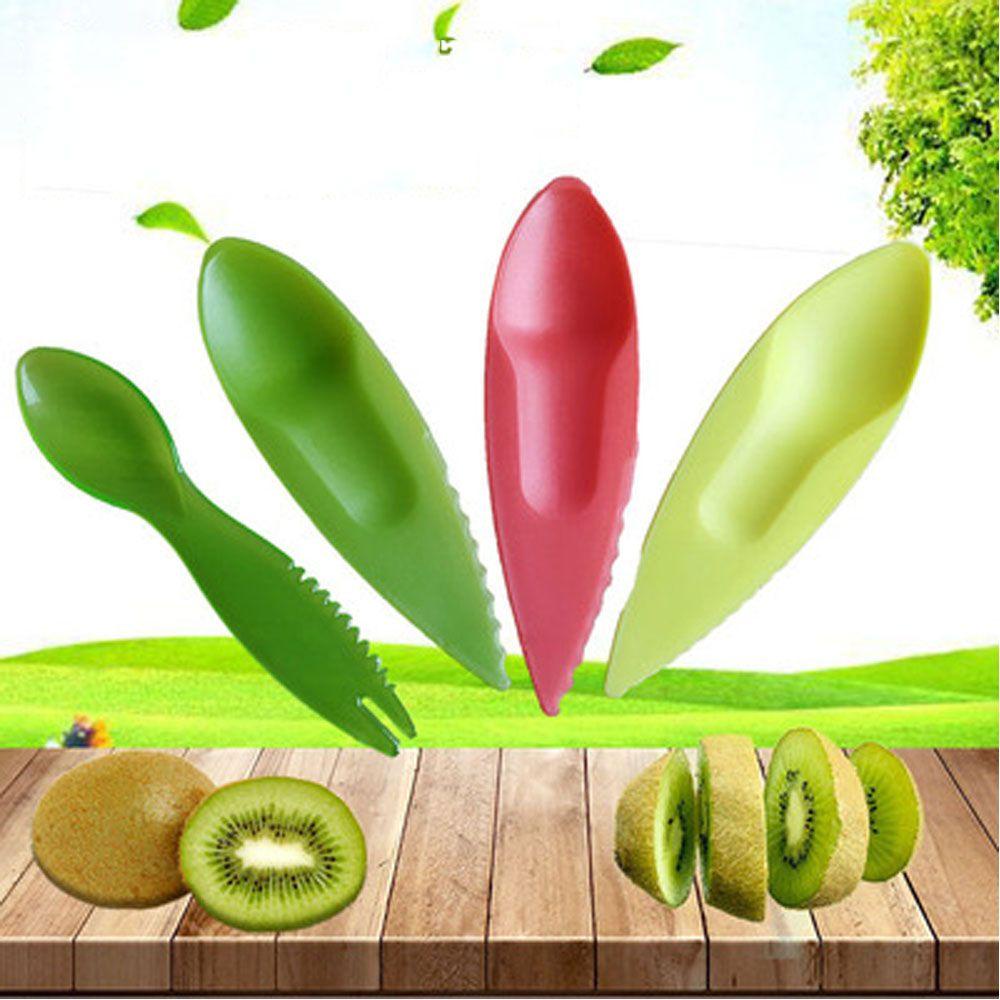 Solighter Sendok Kiwi Mudah Digunakan Banyak Gaya 2in1 Plastik