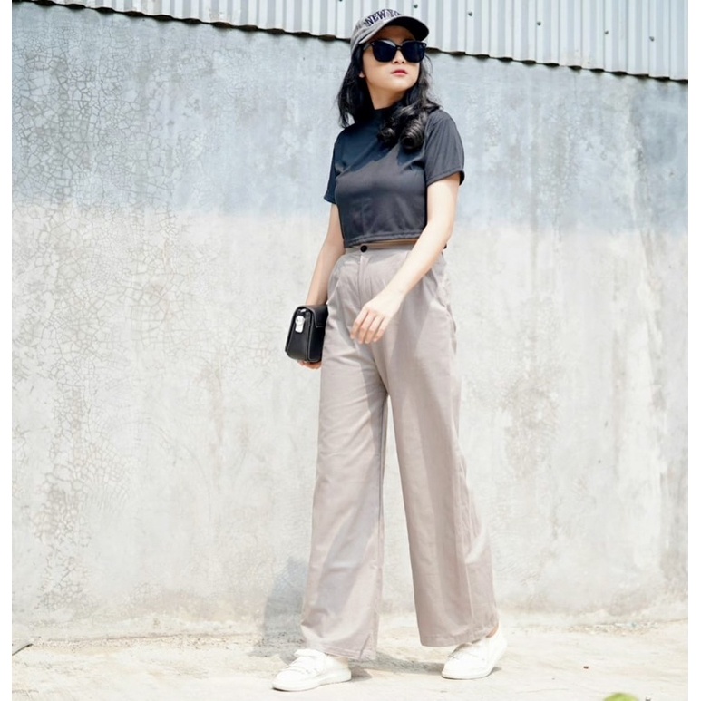 GFS LINEN PJG100cm HIGHWAIST GABBY SEOUL CULOTTES