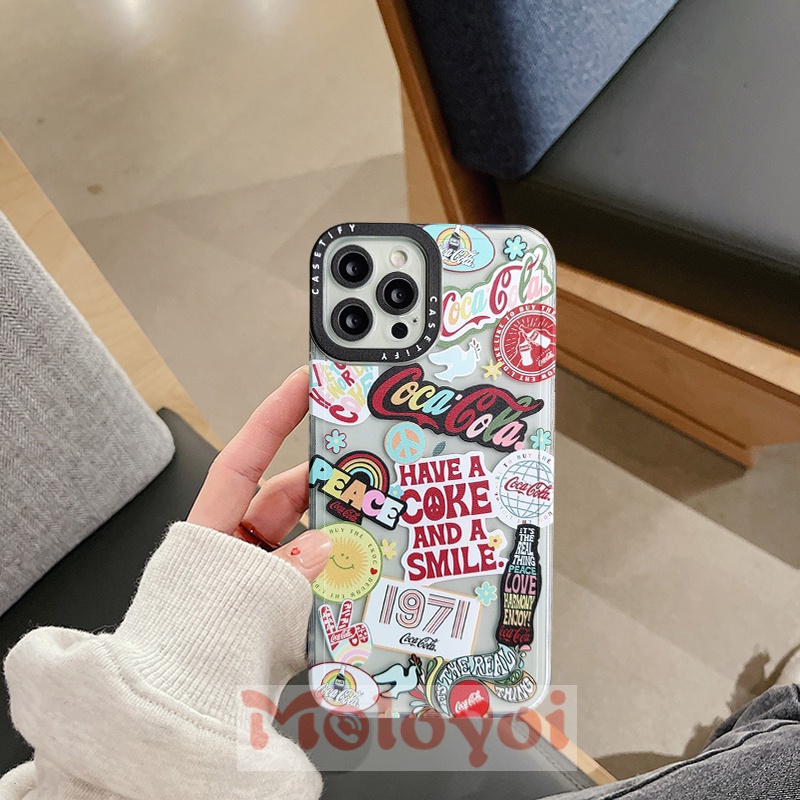 Soft Case Tpu Motif Coca Cola Untuk iPhone 6 6s plus 7plus 8plus 13 11 12 pro Max X XR XS Max SE 2020