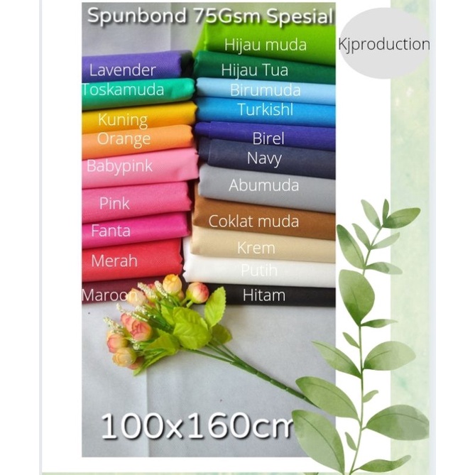 Kain Spunbond buket meteran 100x160cm 75gsm ASLI