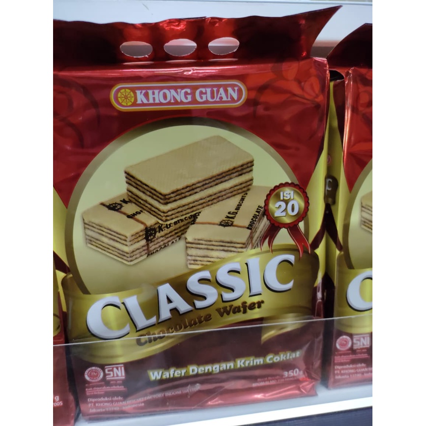 

KHONG GUAN CLASSIC CHOCOLATE WAFER 350GR ISI 20 [KS]