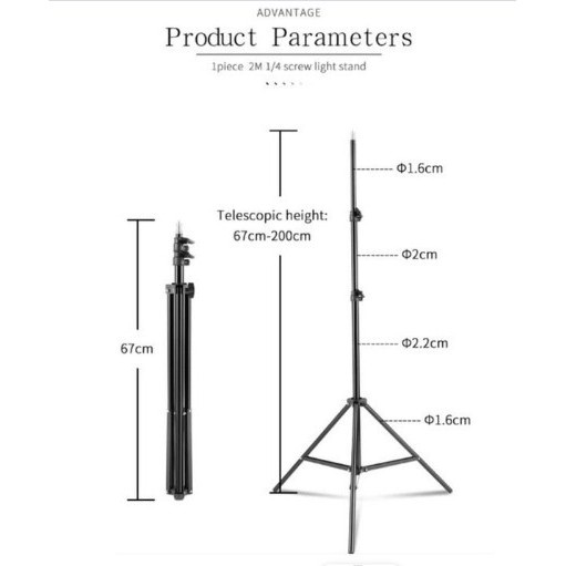 Tripod Thermometer Dinding K3/K8/K9 Stand Alone Tripod 2 meter