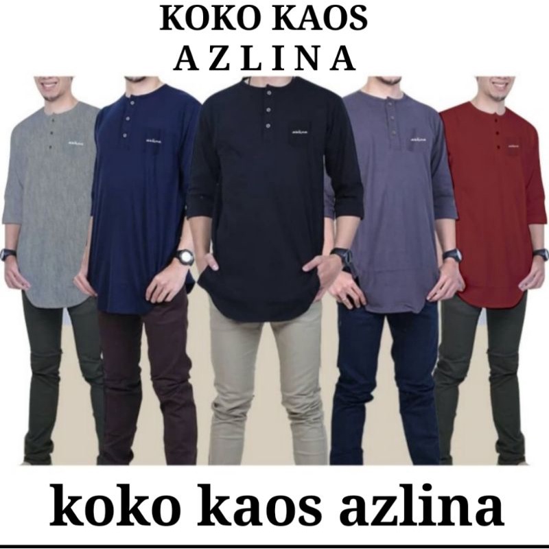 BAJU KOKO KAOS PRIA AZLINA