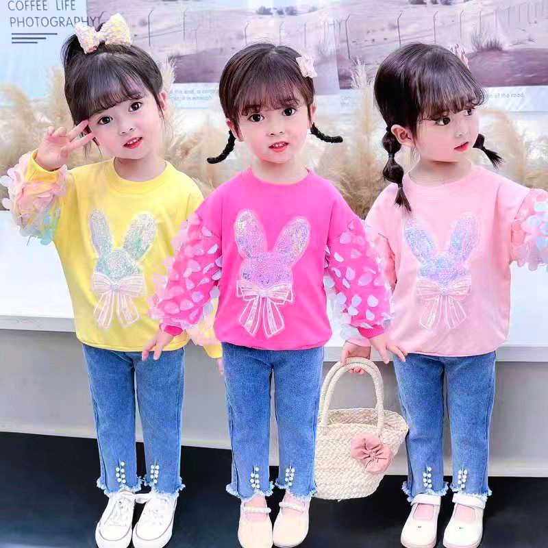 PART 1- SETELAN CELANA JEANS ANAK PEREMPUAN IMPORT 1-5 TAHUN LENGAN PANJANG / SETELAN ANAK CEWEK IMPORT CELANA JEANS CUTBRAY MUTIARA + SWEATER ANGSA