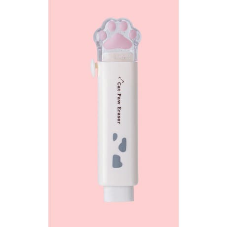 Penghapus Mekanik Anak Perempuan Sekolah Push Pull Cat Paw Lucu Aesthetic Cute Eraser Stationery