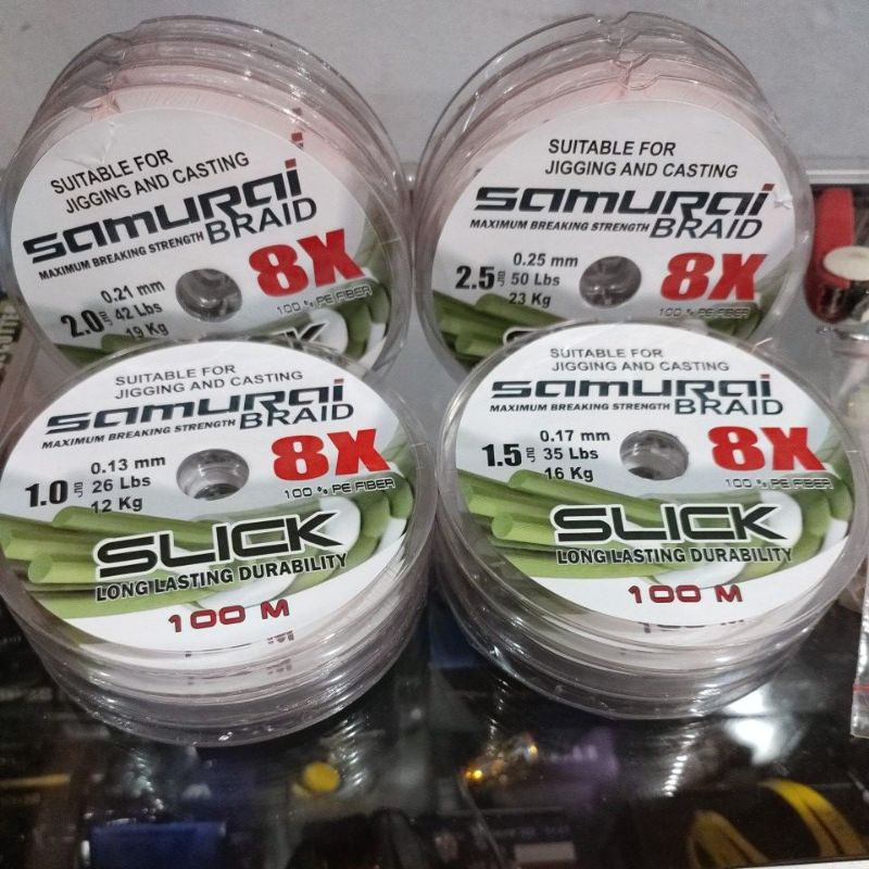 PE SAMURAI SLICK 100M X8