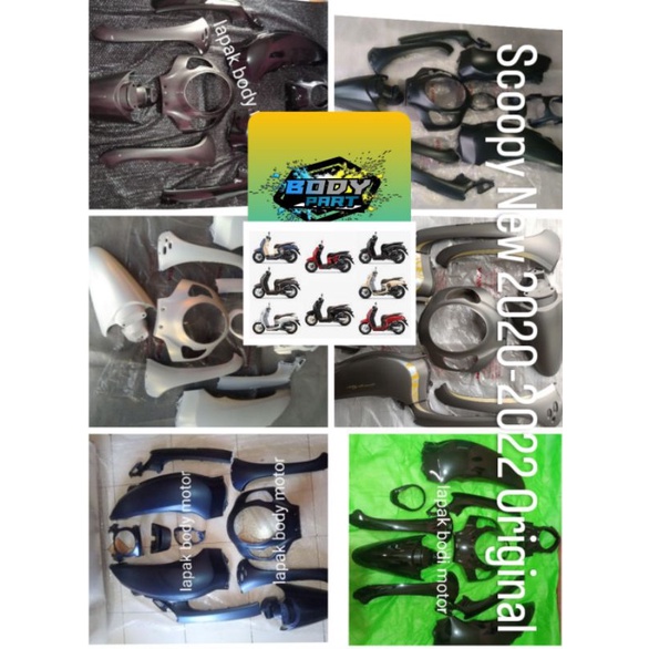 Full set body Scoopy New prestige sporty Led Terbaru 2020 2021 2022 K2f Original Matteblack Mattebro