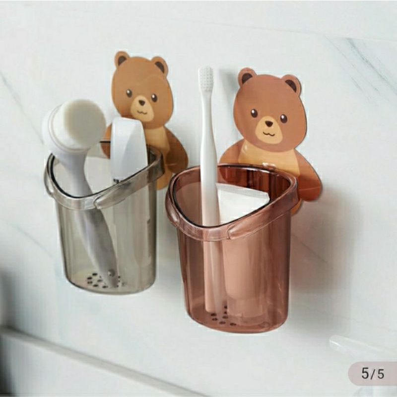 tempat sikat Gigi tempel beruang