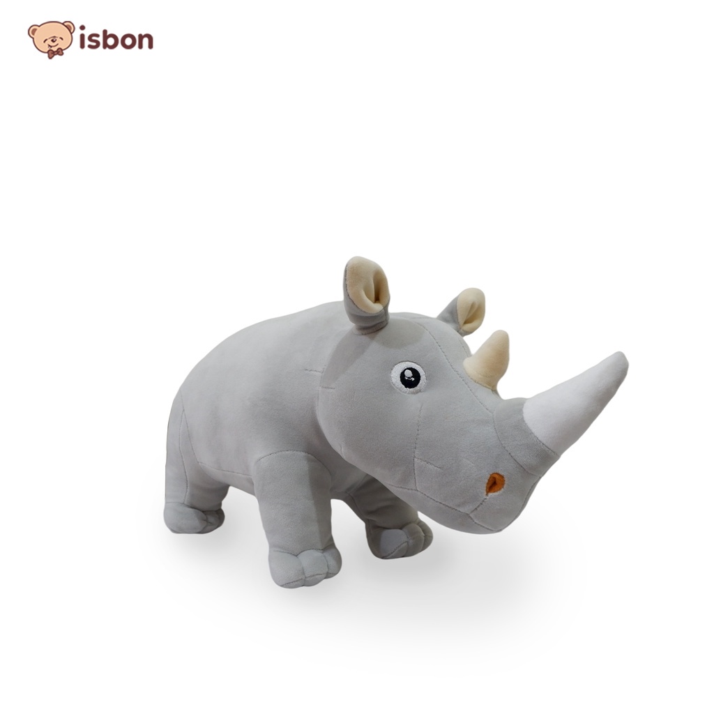 Boneka Badak Rhino Bercula Satu Khas Jawa Warna Abu Abu Bahan Premium Cocok Untuk Mainan Anak By ISTANA BONEKA