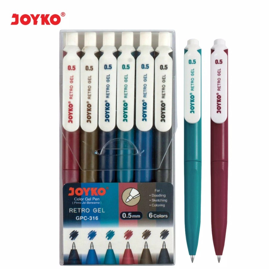 

Gel Pen Joyko Retro Gel GPC-316 6 Colors