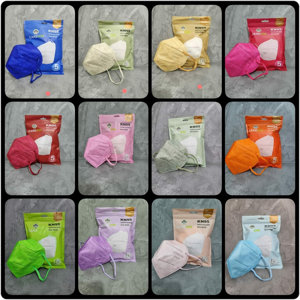 Masker KN95 Mouson isi 10pcs Masker 5ply KN95 Earloop Respirator Disposable Kemasan Original Embos