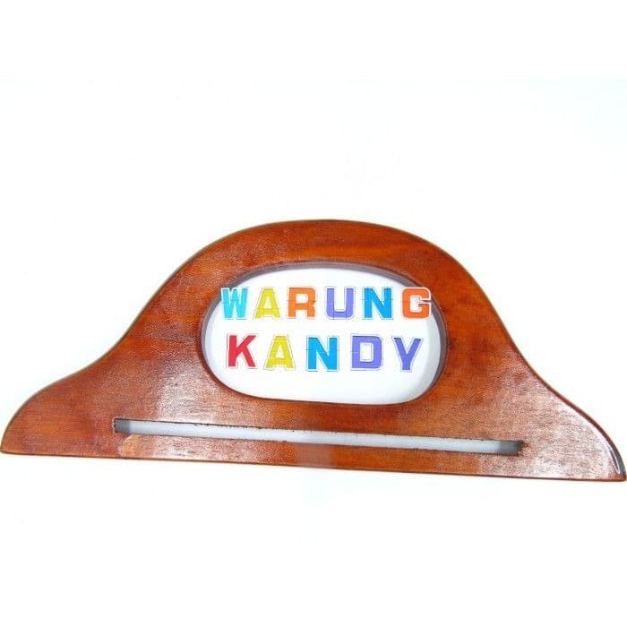 Behel Tas Kayu Hanger 20Cm Coklat Sedang