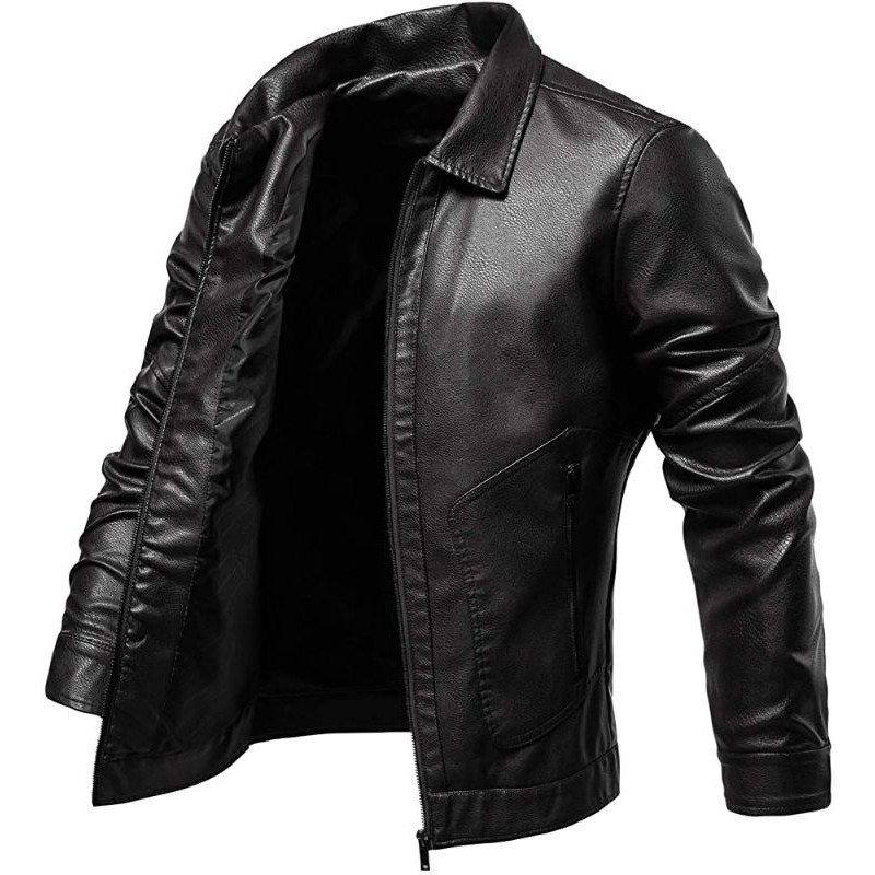 Jaket kulit asli domba model kerah terbaru