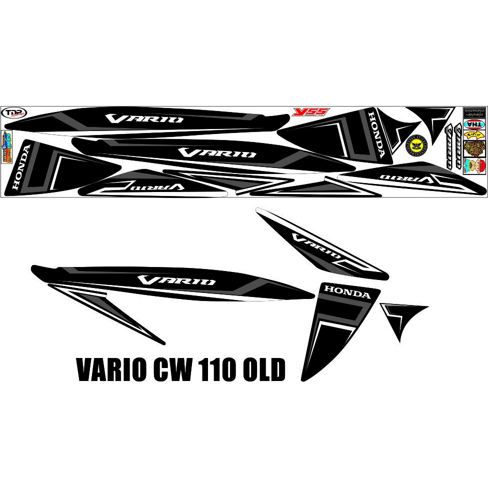 MOTOR HONDA VARIO 110 CW OLD VARIASI STRIPING CUSTOM STICKER/STRIPING VARIASI MOTIF RACING TERBARU