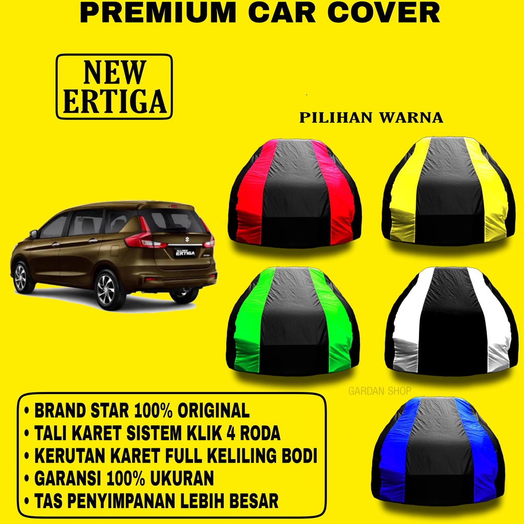 Body Cover NEW ERTIGA Garis 2 WARNA Penutup Pelindung Bodi Mobil New Ertiga PREMIUM