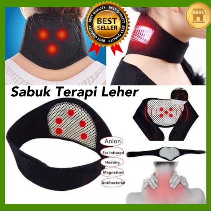 SABUK TERAPI LEHER Sabuk Terapi Leher Magnet Neck Therapy Tourmaline Belt