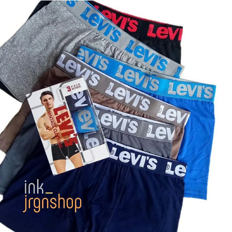 CELANA DALAM PRIA (1 BOX ISI 3 PCS) / CELANA DALAM BOXER PRIA DEWASA / CD BOXER PRIA