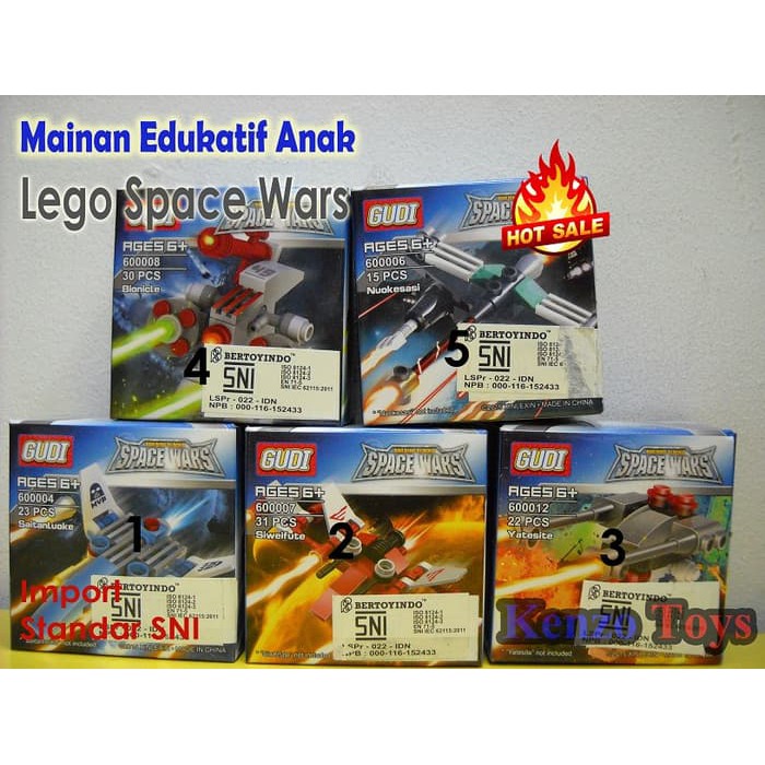 Mainan Kreatif Anak Edukatif Lego Space Wars lengkap 5 Set DA77