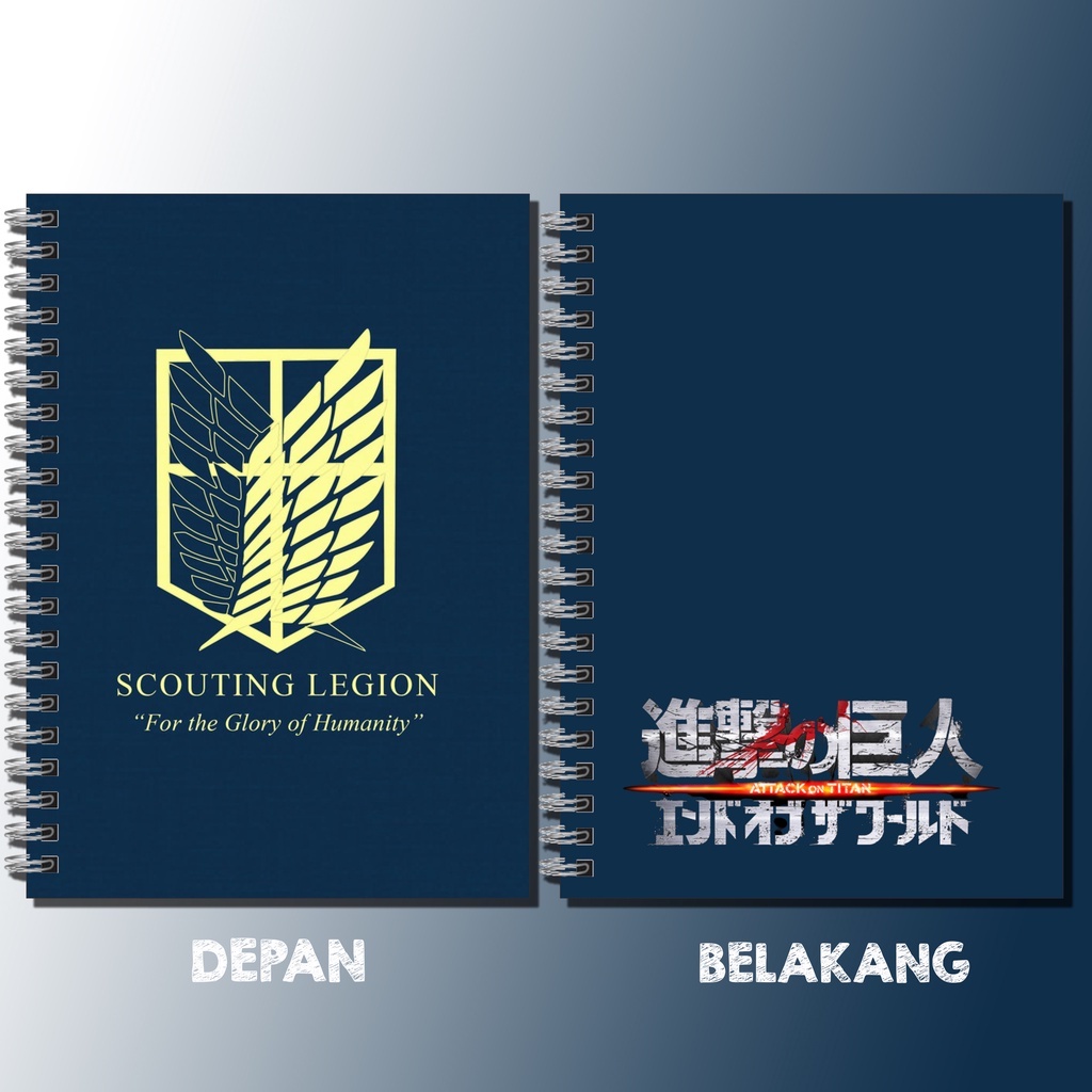 

Pocket Book / Note book / Buku catatan / Notebook anime AOT attack on tittan
