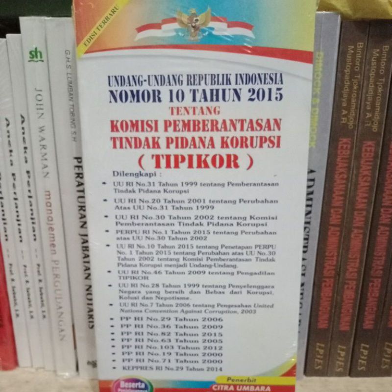 

Undang-Undang no.10 thn 2015 tentang TIPIKOR