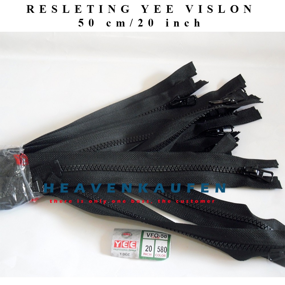 Resleting Vislon YEE 50 cm/20 inch Hitam