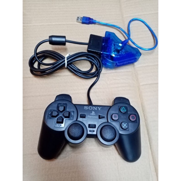 converter stik untuk ps3 paket 1 bh konverter double/biru + 1-2  stik ps2