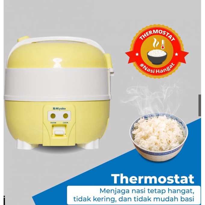 MIYAKO RICE COOKER / MAGIC COM MCM 610 / MCM-610 (1 LITER) GARANSI RESMI