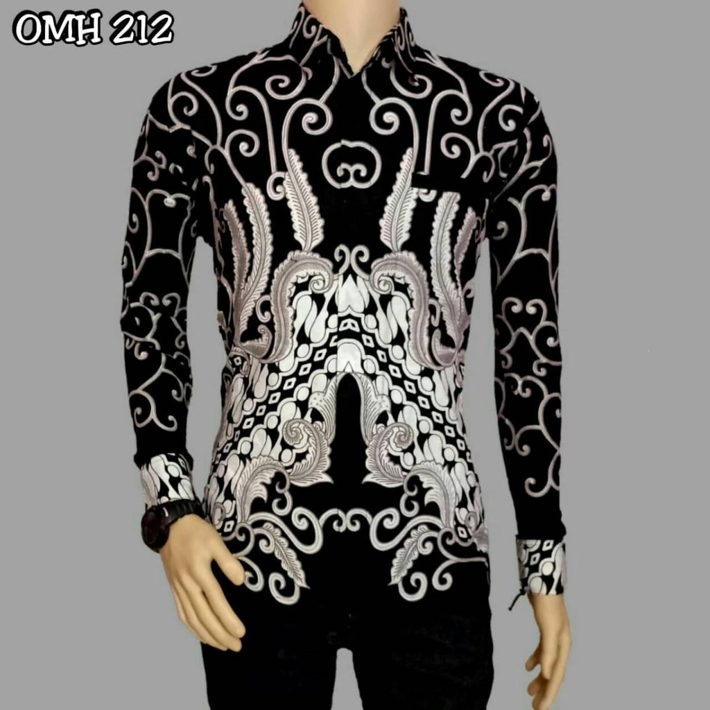 Hipocryte Non batik Panjang Kemeja Batik Lengan Panjang Batik Keren Batik Pria Terkeren