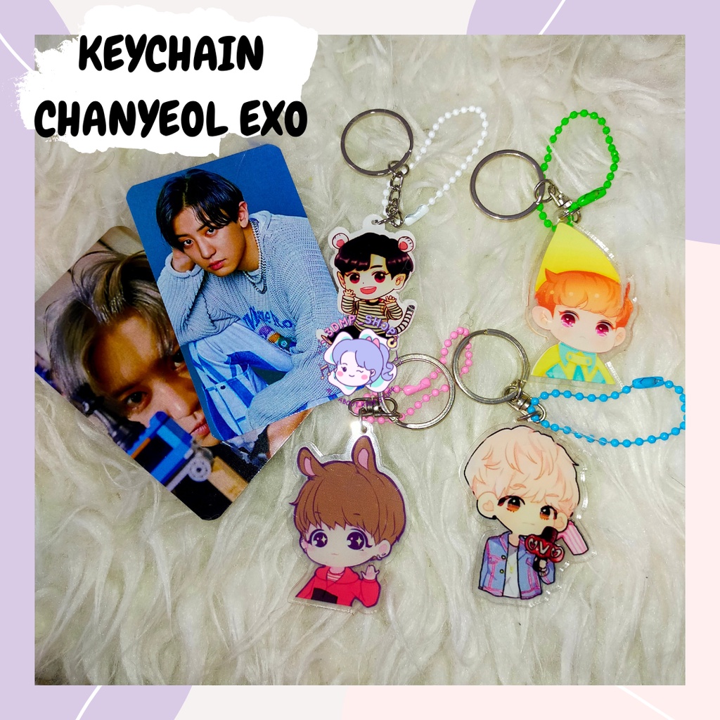 KEYCHAIN GANCI GANTUNGAN KUNCI EXO MEMBER KYUNGSOO KAI JONGIN CHANYEOL BAEKHYUN