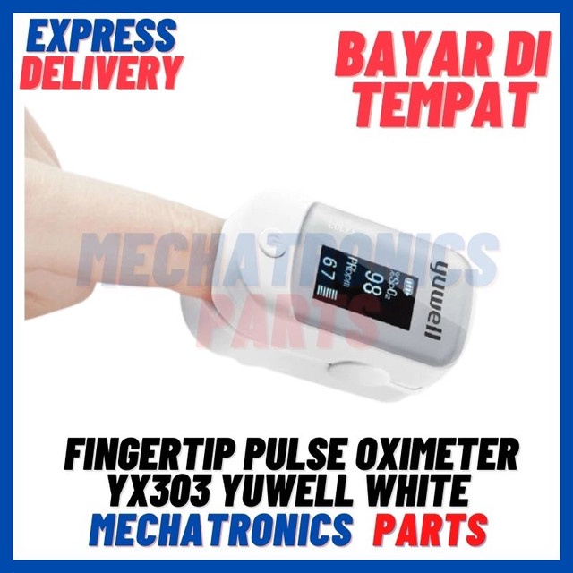 [HDE-9007] ALAT PENGUKUR DETAK JANTUNG KADAR OKSIGEN FINGERTIP PULSE OXIMETER YX303 YUWELL WHITE