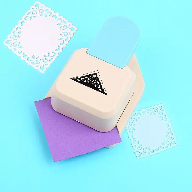 Big Size Fancy Lace Corner Punch Pembolong Sudut Kertas Motif Renda DIY Memo Card Scrapbook Craft