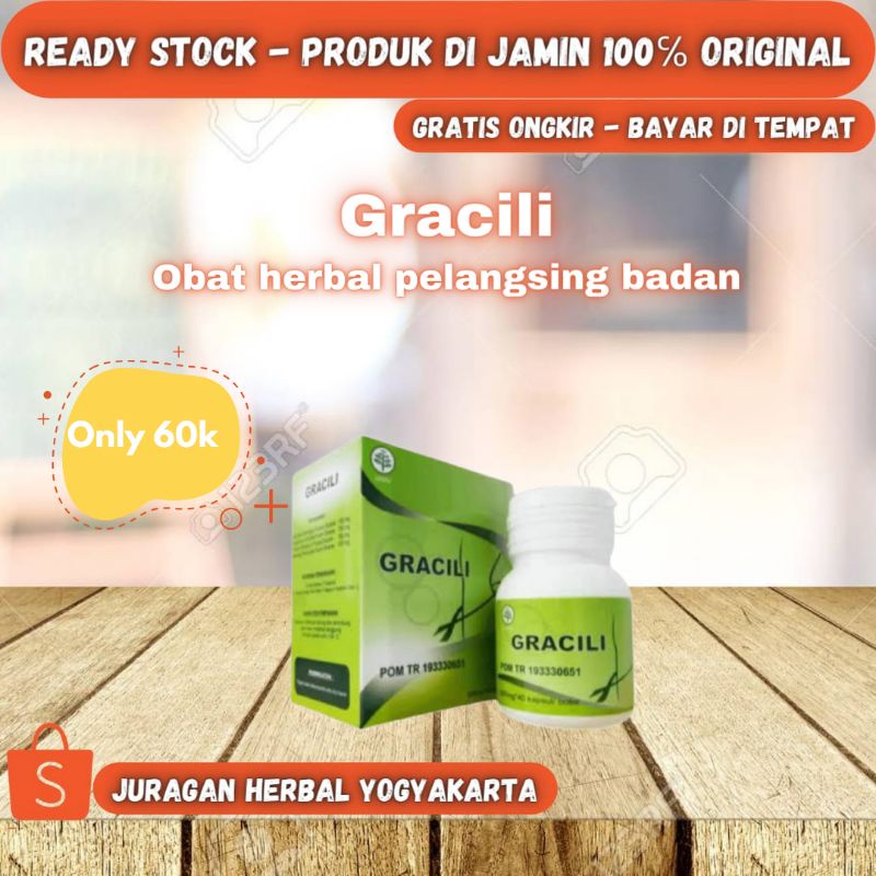 Obat herbal pelangsing badn diet GRACILI Asli 100% original