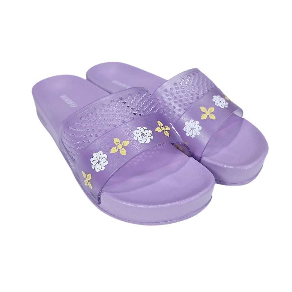 jelly sandal wanita selop karet luofu slide import cewek E7151TF-E89