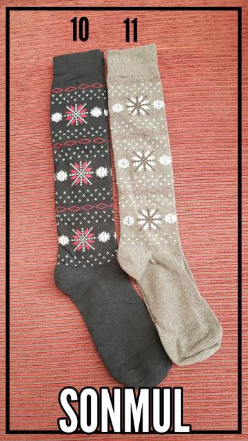 Girls Woman Adult Long Winter / Autumn Socks Kaos Kaki Musim Dingin Panjang Selutut